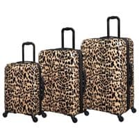 Leopard Print Large Hard Shell Suitcase 77cm - Expandable Travel Luggage