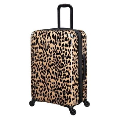 Leopard Print Medium Hard Shell Suitcase 67cm - Expandable Luggage