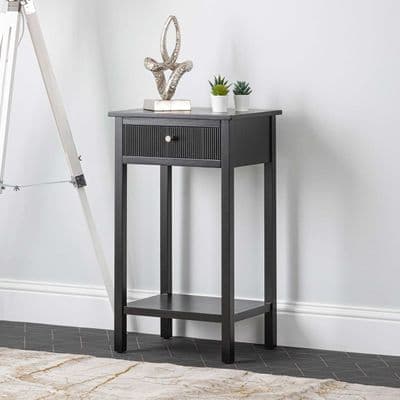 Lindon 1 Drawer End Table Black