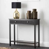 Lindon 2 Drawer Console Table Black