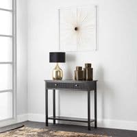 Lindon 2 Drawer Console Table Black