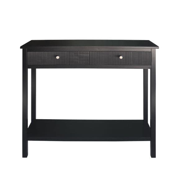 Lindon 2 Drawer Console Table Black