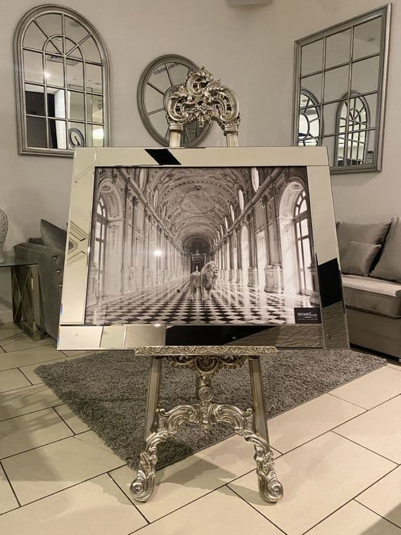 Lion Gallery Wall Art Mirror Frame