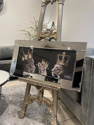Lion King Family 85Cm X 45 Cm Wall Art Mirror Frame