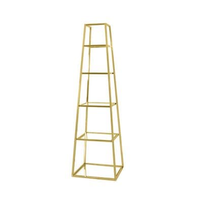 Logan Gold & Clear Glass 5 Tier Ladder Display Unit