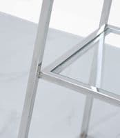 Logan Steel & Clear Glass 5 Tier Ladder Display Unit