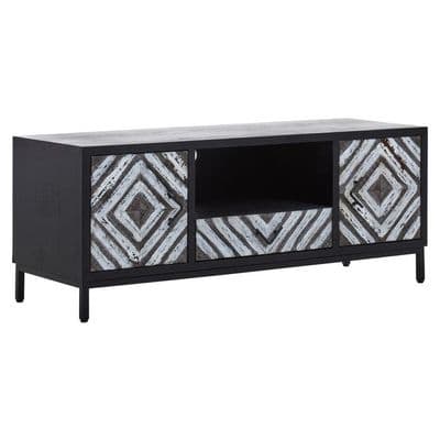 Lombok Black Frame Media Unit - Home Luxe Interior