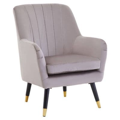 Loretta Mink Velvet Accent Chair With Black Legs – Home Luxe Interior