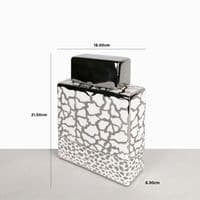 Luxe Medium 21.5 cm White & Silver Ginger Jar