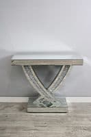 Luxe Mocka Mirror Crystal Console Table Swift Base