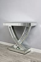Luxe Mocka Mirror Crystal Console Table Swift Base