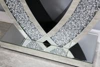 Luxe Mocka Mirror Crystal Console Table V Base