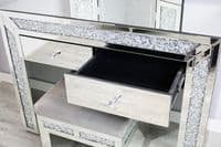 Luxe Mocka Mirror Crystal Dressing Table Set