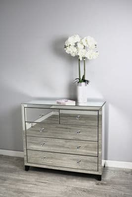Luxe Simply Mirror 2 + 3 Drawer Large Chest