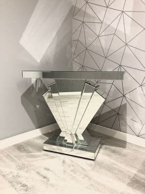 Luxe Simply Mirror Fan Console Table