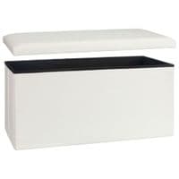 Luxury Cream Boucle Storage Ottoman - Stylish Bedroom & Lounge Seat
