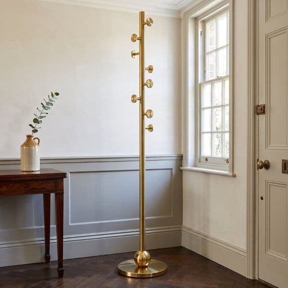 Luxury Gold Stainless Steel Freestanding Coat Rack Stand | 182cm