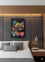Luxury Sports Car Neon LED Wall Art - 40x60cm Street Graffiti Canvas USB