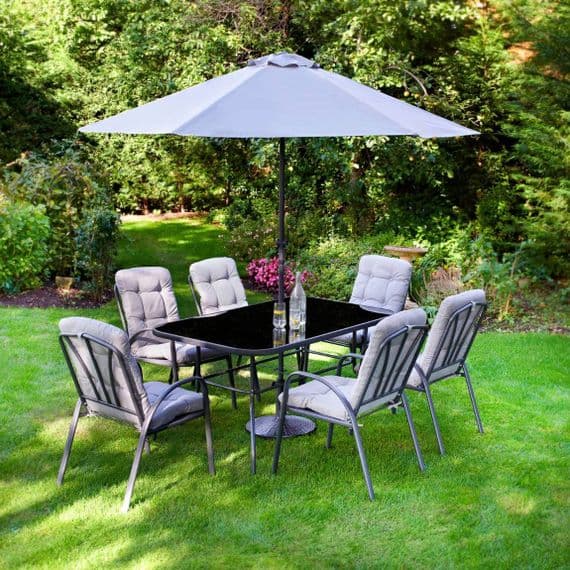 Madison Garden Premium 8Pc Patio Set Grey