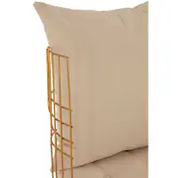 Mantis Gold Finish Chair With Cushion