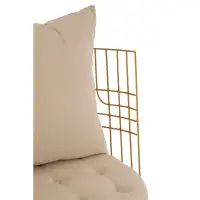 Mantis Gold Finish Chair With Cushion