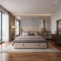 Marlow Cream Velvet Storage Ottoman Bed - Single, Double, Kingsize