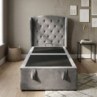 Marlow Grey Storage Ottoman Bed with Hybrid Mattress Options