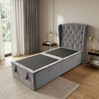 Marlow Grey Storage Ottoman Bed with Hybrid Mattress Options