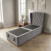 Marlow Grey Storage Ottoman Bed with Hybrid Mattress Options