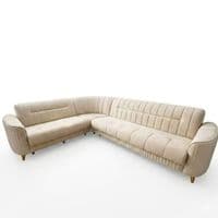 Maya Corner Sofa Bed Velvet L-Shape Couch with Under-Seat Storage