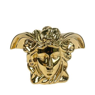 Medium Medusa Sculpture Gold Vase