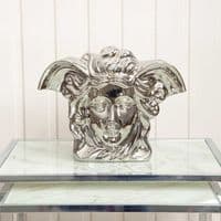 Medium Silver Medusa Sculpture