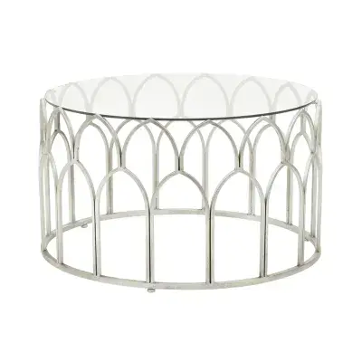 Merlin Silver Leaf Coffee Table Gass Top