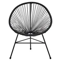 Miami Black Rattan 3 Piece Patio Set