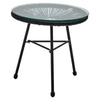Miami Black Rattan 3 Piece Patio Set