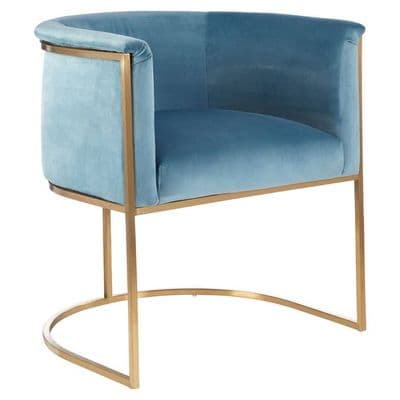 Mias Blue Velvet Chair - Home Luxe Interior