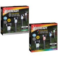 Mini Solar Light Posts 8pk – White – Home Luxe Interior
