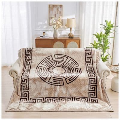Mink Greek Design Rashel Blanket 4kg Heavy King Size 200x240cm