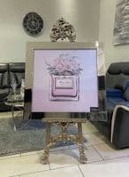 Miss Dior Blooming Bouquet Perfume Pink Wall Art Mirror Frame