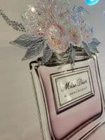 Miss Dior Blooming Bouquet Perfume Pink Wall Art Mirror Frame