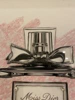 Miss Dior Pink Perfume Bottle Brushed Wall Art Mirror Frame