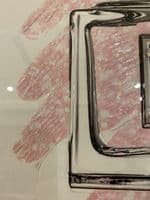 Miss Dior Pink Perfume Bottle Brushed Wall Art Mirror Frame