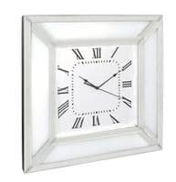Mitcham Wall Clock 50cm White Clear