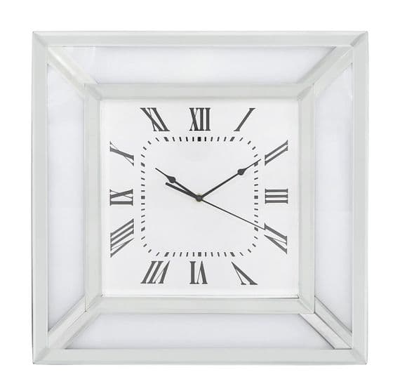 Mitcham Wall Clock 50cm White Clear