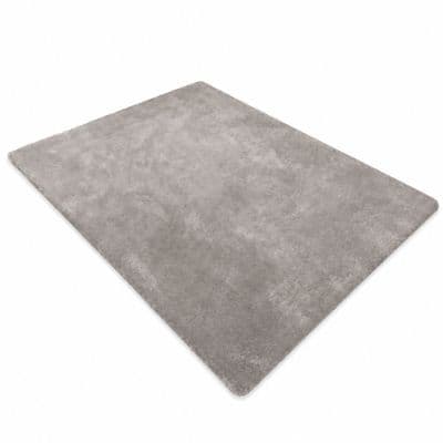 Mocha Burton Rabbit Fur Soft Touch Rug Anti Slip Washable UK Rug