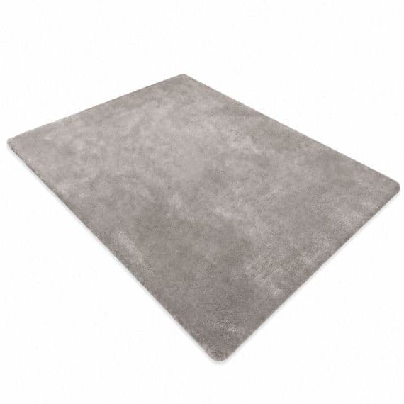 Mocha Burton Rabbit Fur Soft Touch Rug Anti Slip Washable UK Rug