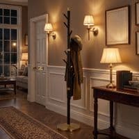 Modern Black & Gold Stainless Steel Freestanding Coat Rack | 177cm
