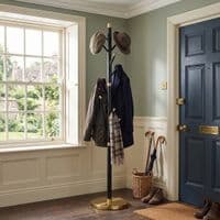Modern Black & Gold Stainless Steel Freestanding Coat Rack | 177cm