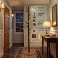 Modern Brown & Gold Stainless Steel Freestanding Coat Rack | 177cm