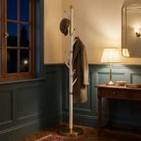 Modern White & Gold Stainless Steel Freestanding Coat Rack | 177cm
